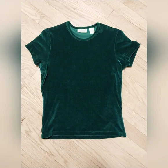 Green velour tee from The Limited - Picture 1 of 2